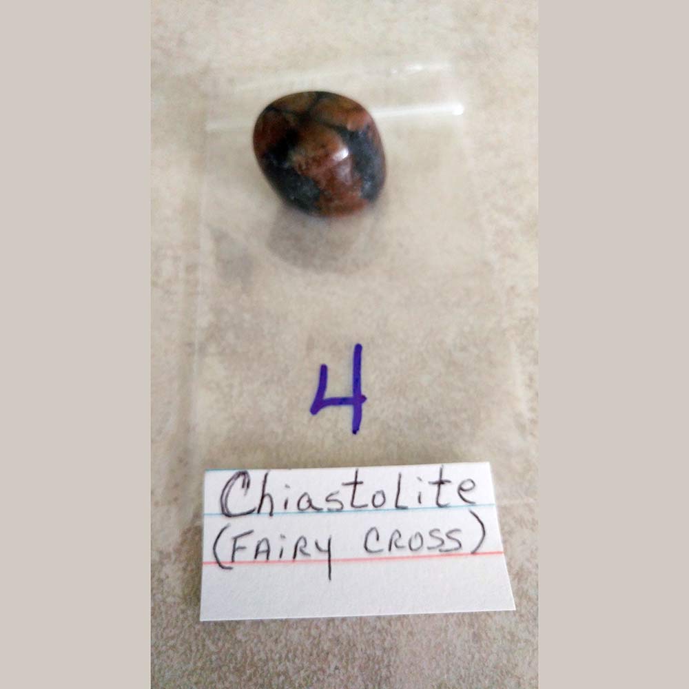 Chiastolite promotes practicality, creativity, adaptation to change, problem-solving, strength, devotion, balance, memory and harmony