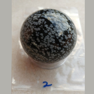 Snowflake Obsidian Sphere