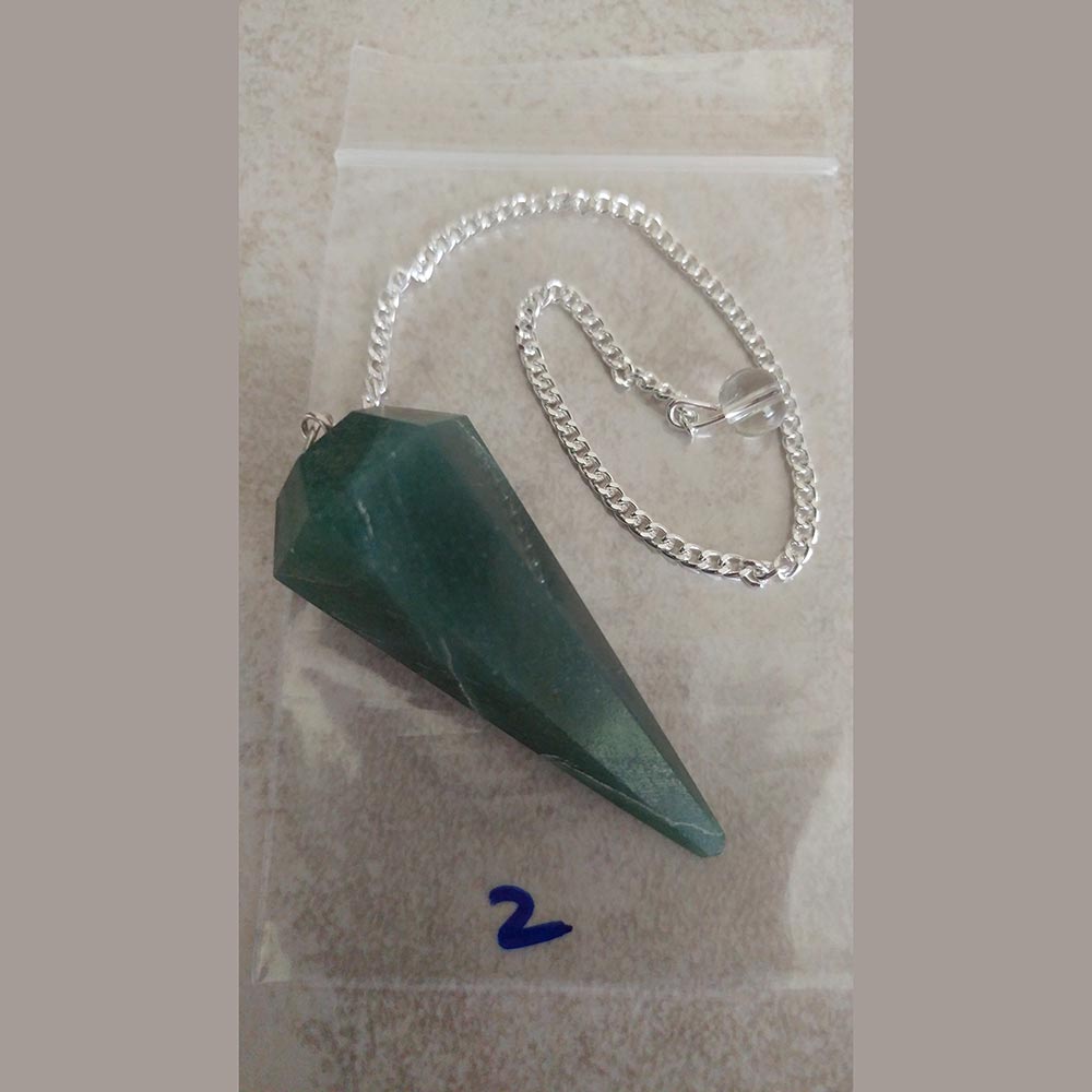 Green Aventurine Faceted Pendulum-India