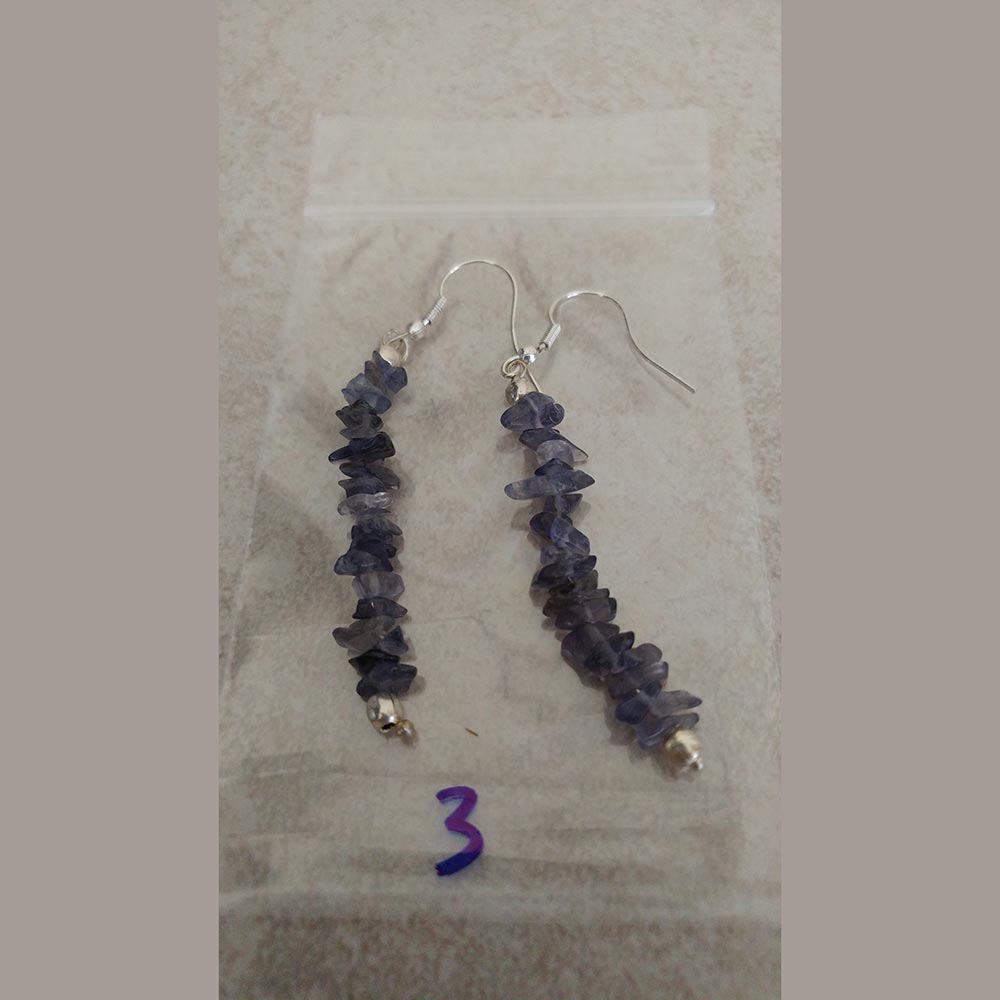 Iolite Gemstone Chip Earring