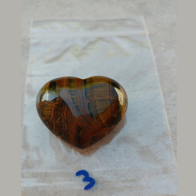 Tiger Eye Heart (Approx 1 1/4 - 1 1/2")