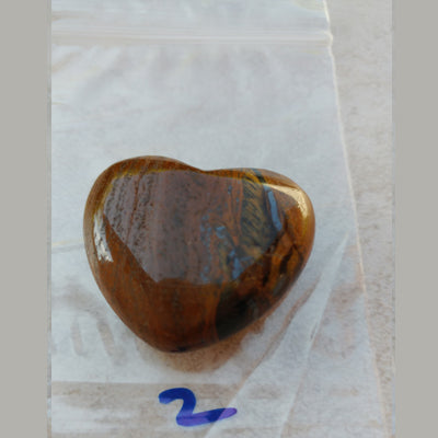 Tiger Eye Heart (Approx 1 1/4 - 1 1/2")