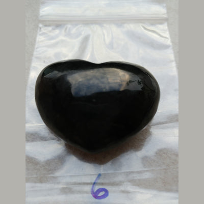 Shungite Puffy Heart (Approx 1 1/4" Russia